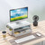gianotter Desk Organizers and Accessories, Monitor Stand with Drawer and 2 Pen Holder, Desktop Organizer Suitable for Offices and Dormitories (Matte White)