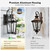 VIANIS Motion Sensor Outdoor Wall Lights, Black Exterior Lighting Fixtures