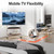 Easel Rolling TV Stand for 32-75" TVs, Stainless Steel TV Cart with Shelf