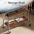 Easel Rolling TV Stand for 32-75" TVs, Stainless Steel TV Cart with Shelf