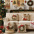 JOJOGOGO Vintage Christmas Decor Throw Pillow Covers 18x18 Set of 4, Rustic Santa Claus Reindeer Decorative Pillows for Home Couch Bed, Farmhouse Western Christmas Pillow Covers, Retro Neutral Decor