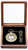 COSISO Walnut Wood Pocket Watch Box with Clear Acrylic Lid Portable Single Pocket Watch Display Storage Travel Case Organizer for Men Women (Contain Chain Clamp Slot)