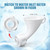 BBTO RV Water Inlet Funnel 3.4 Inch Wide Mouth Fresh Filler, Loop, White
