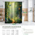 Emwnodti Fantasy Forest Shower Curtain，Green Nature Tree Butterflies Flower Garden Landscape Scene Bathroom Decoration，Polyester Fabric Waterproof Bath Curtain 72x72 Inch with 12 Hooks