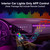 Interior Car LED Strip Lights APP Control, 5 in 1 RGB Ambient Lighting Kit