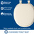 Mayfair Padded Toilet Seat, Cushioned Soft Vinyl over Wood Core Seat, Secure Hinges, Easy Clean, Made in USA, Round, Biscuit
