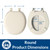 Mayfair Padded Toilet Seat, Cushioned Soft Vinyl over Wood Core Seat, Secure Hinges, Easy Clean, Made in USA, Round, Biscuit