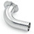 Lophtnix Stainless Steel 304 Sanitary Hose Barb Pipe Fitting 1.5" Tri Clamp (50.5mm OD Ferrule) 90 Degree Elbow 1-1/2" Barbed & 1pc SS304 Hose Clamp