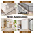 uxcell 2.9ft x 0.31" t Molding Floor Transition Strips, Aluminium Alloy Vinyl Flooring Gap Trim for Joining Laminate Planks Tiles Floor Gaps, Gray