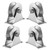 Stainless Steel V Groove Roller Gate Track Roller Heavy Duty Sliding Gate Wheels Double Bearing Garage Door Pulley Solid Bracket Plate Casters for Rolling Gate Industrial Machines
