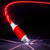 IHAO Starry Light-Up USB Cable USBA to USBC Cable Durable Fast Charging Cable with Visible Current Flow As Night Light Use-A to C Star Red