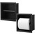 Honeydak Recessed Toilet Paper Holder, 6.7 × 5.7 × 3'', Black