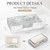 Singhoow Carrara Marble Bathroom Accessories White Tissue Holder 9.5x5.5x2inch Box Rectangular Guest Napkin Paper Towel Holder for Home Decor Countertop Kitchen Hand Towel Organizer Tray