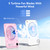 VAVOFO Small Desk Fan Personal Fans 8.6 Inch, Rechargeable 2000mAh Battery Operated Portable Fans, 3 Speeds Adjustable Ultra Quiet Fan For Office, Bedroom, Outdoor (Pink, 2000mAh)