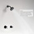 BEIYI 2 Handle Shower Faucet Set and 5 Mode Shower Head, Matte Black