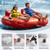 Soulchen Towable Tube Replacement Bladder Base or Backrest, 1-2 Rider Model, Inflatable Replacement Innertube for Boating Towable Boat Water Tubing Safety Speed Valve for Easy Inflating Deflating