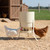 KOL Metal Chicken Feeder 50lbs Capacity with 16 Feeding Ports