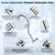 Hibbent 13'' Rain Shower Head with 12'' Shower Head Extension Arm, Chrome