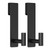 WUIVIUT T-Shape Heavy-Duty Stainless Steel Over The Glass Door Hooks - Frameless Glass Door Hooks for Bathroom Shower Towel Holder 19 cm Hook for Robe,Towels,Shower(T Shape 2 Pack, Fits 3/8'' Thick)