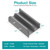 M6219 Sliding Shower Door Bottom Track(Grey) (Top-Hung Shower Door Track), Suitable for 7/16-inch Thick Glass, 1/2-inch Channels, Glass Shower Door Plastic Track M6219 (2 Pack)