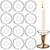 Elsjoy 12 Pack Glass Candle Bobeches, Candle Drip Protectors for Candlestick Holder, Round Clear Candles Wax Catcher for Wedding, Church, Home