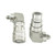 90 Degree Flat Face Hydraulic Quick Connect Coupler Set for Skid Steer,Elbow 3/8" JIC Male Thread and Dust Cap，Heavy-Duty Carbon Steel