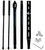 52 Inch Heavy Duty Metal Stakes for Yard Signs, Black,1" Diameter Tube