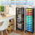 Simple Trending 14 Tier Rolling File Cart, Desk File Organizer, Paper Letter Storage Rolling Clutter Cart for Office, Home, School, Black