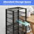 Simple Trending 14 Tier Rolling File Cart, Desk File Organizer, Paper Letter Storage Rolling Clutter Cart for Office, Home, School, Black