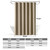 MIULEE 72 x 84 Extra Long Linen Shower Curtain Khaki 12 Metal Hooks
