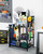 ZEUKMXOO Garden Tool Organizer with Pegboard, Yard Tool Holder Standing for Garage Organization, Up to 30 Long-Handled/10 D-Handled Tools/Rake/Broom/Shovel/, with Side Storage Pocket