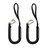 Bungee Dock Line with Hook for Boats 2FT 2 Pack, Stretchable Boat Dock Lines with Built-in Bungee Cord & Foam Floats, Quick Dock Rope for Jet Ski Pontoon Kayak PWC (Black, 2 Feet)