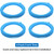 AR-PRO Replacement Tires with Super Hump | Compatible with Poolvergnuegen 896584000-143, Fits Select Poolvergnuegen/Hayward Phoenix Cleaners, 4-Pack