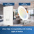 Amico 2 Pack Dimmer Light Switch, 1-Pole or 3-Way, Horizontal Slide, White