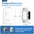 Amico 2 Pack Dimmer Light Switch, 1-Pole or 3-Way, Horizontal Slide, White