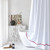 youngseahome White Shower Curtain with Red Border, Modern Chic Faux Linen Fabric Shower Curtains for Bathroom and Hotel,72 x 72 Inches