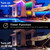 Outdoor LED Strip Lights Waterproof 200ft, IP67 Waterproof LED Light Strips with Remote, Music Sync APP Control, RGB Color Changing LED Lights for Roof, Balcony, Deck, Pool, Patio, Outdoor Decorations