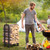 SunyesYoon Firewood Rack Outdoor 4ft with Waterproof Cover - Heavy Duty Log Racks Indoor Holder, Upgraded Adjustable Fire Wood Racks, Storage Organizer Stand Tool for Fireplace, Black