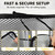 Gainspra 15ft x 3ft Balcony Netting for Pets - Heavy Duty Cat Balcony Net, Thickened Mesh Railing Protector for Apartment, Stairs, Deck Banister Guard with 45 Zip Ties & 25 Ropes, Black