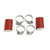 Motoparty High Temp Exhaust Couplings Clamps 1"ID, Red
