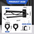 Paterr 12 Pack Saddle Rack Wall Mount with Pad Bar Horse Bridle Rack Metal Bracket Bridle Hooks Detachable Portable Saddle Stand Tack Storage for Western Horse Trailer Stall Supplies Accessories