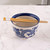 Urban Tokyo Handpainted Ceramic Glazed Japanese Ramen Udon Noodle Rice Bowl With Chopsticks 20 fl oz 5 inch Diameter Bowl Sets Color Box Packaging (Oriental Dragon Blue)