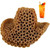 Potchen 50 Cowboy Hat Shape Plastic Straws Disposable Drinking Straw Bulk for Western Cowboy Party Bachelorette Rodeo Party Supplies (Brown)