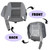FZJDSD Medium Slate Gray Driver Side Bottom Replacement Cloth Seat Cover Compatible with Dodge Ram SLT ST Laramie 1500 2500 3500 4500 5500 2006-2010 Custom Fit