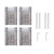2 Pairs (4X) of 5" 304 Stainless Steel 3mm Thick Non-Mortise Self Closing Double Action Spring Hinges Cafe Saloon Door Swing Hinge