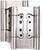 2 Pairs (4X) of 5" 304 Stainless Steel 3mm Thick Non-Mortise Self Closing Double Action Spring Hinges Cafe Saloon Door Swing Hinge
