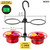 iBorn Small Hummingbird Feeder Hummingbird Feeders for Outdoors Hanging 4PCS 3OZ Mini Humming Bird Feeder with 3 Bee Guard Feeding Ports Silicone Flower Red