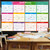 Large 1 Years Dry Erase Calendar for Wall 12 Month Wall Undated Laminated Whiteboard Big Calendar 59" x 37" Blank Monthly Planner Reusable Yearly Wall Calendar Task Organizer for Office School Home (Fold Package)