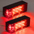 CZC AUTO 2PCS 12V LED Submersible Low Profile Rectangular Trailer Lights