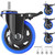 5" Stem Caster Wheels Heavy Duty 2200Lbs Dual Locking Casters Set of 4